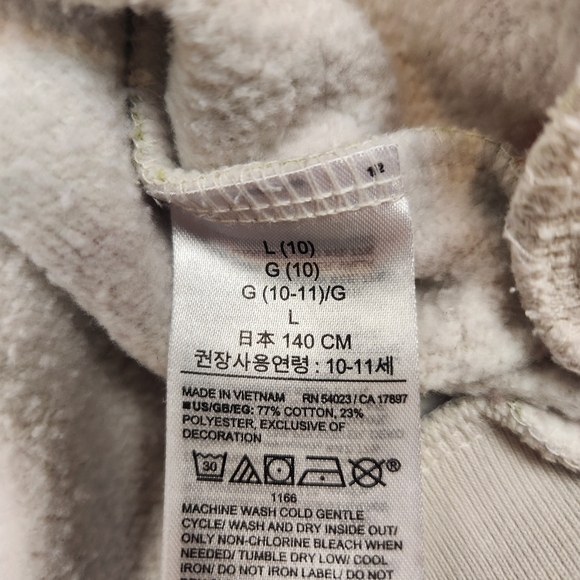 GAP Sweat Suit Girls L 10 Floral Matching Set Cropped Hoodie Jogger Sweatpants - Picture 8 of 12